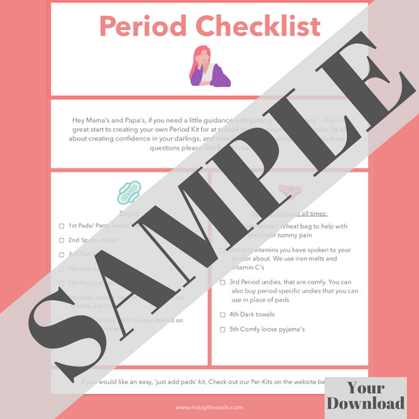 Period Checklist